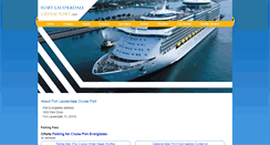 Desktop Screenshot of fortlauderdalecruiseport.com